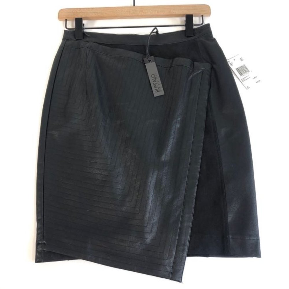 Buffalo Black Asymmetric Carlene Pencil Skirt M - Picture 1 of 8